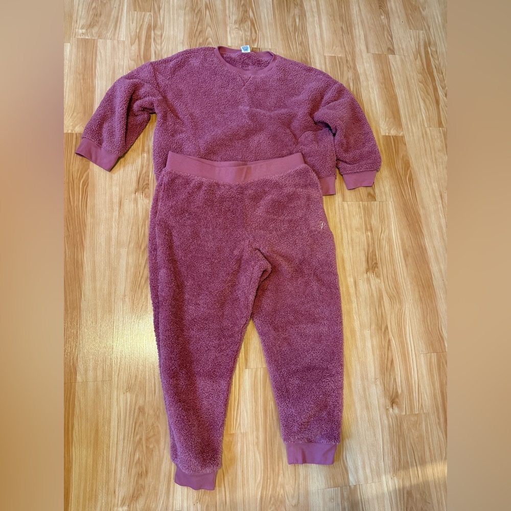 Victoria's Secret Pink Sherpa Lounge Top and Pants